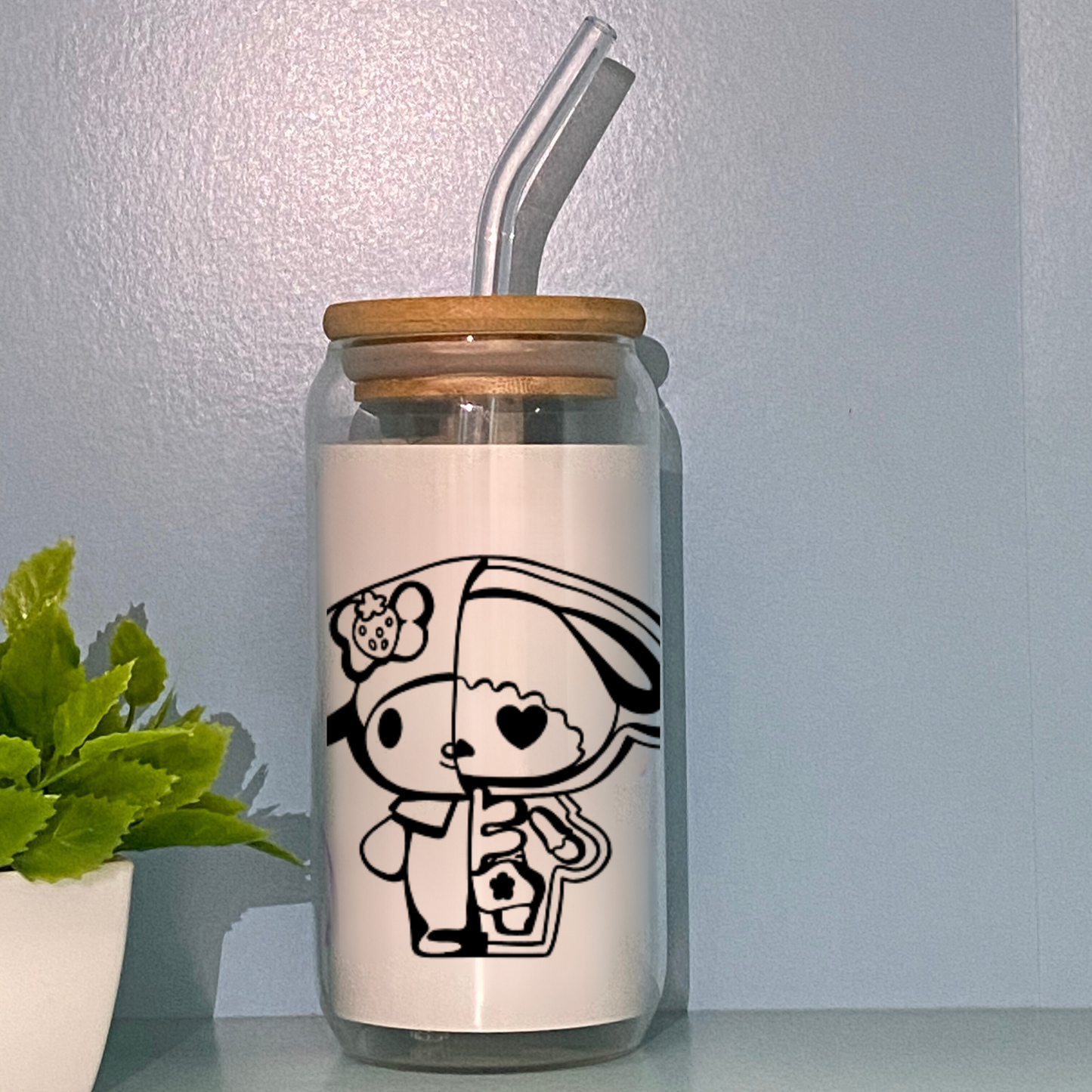 Skull Melody Glass Cup