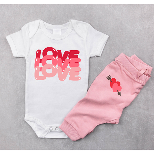 LOVE Onesies Leggings Set