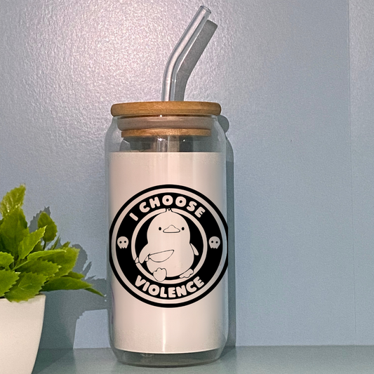 I Choose Violence Glass Cup