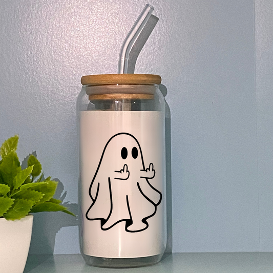 Ghost Finger Glass Cup