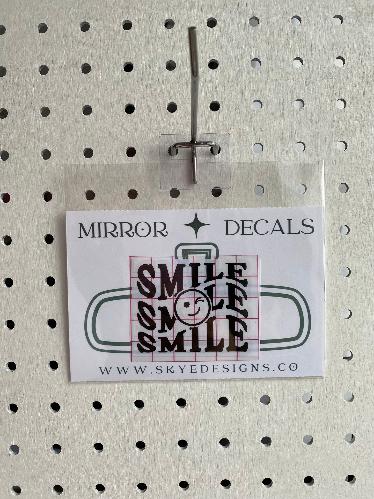 3x Smile Removable Decal