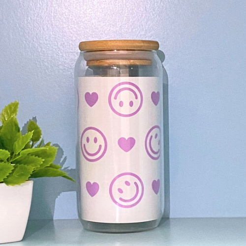 Smiley Glass Cup