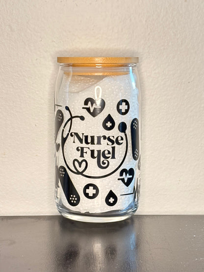 Nurse Fuel Glass Tumbler