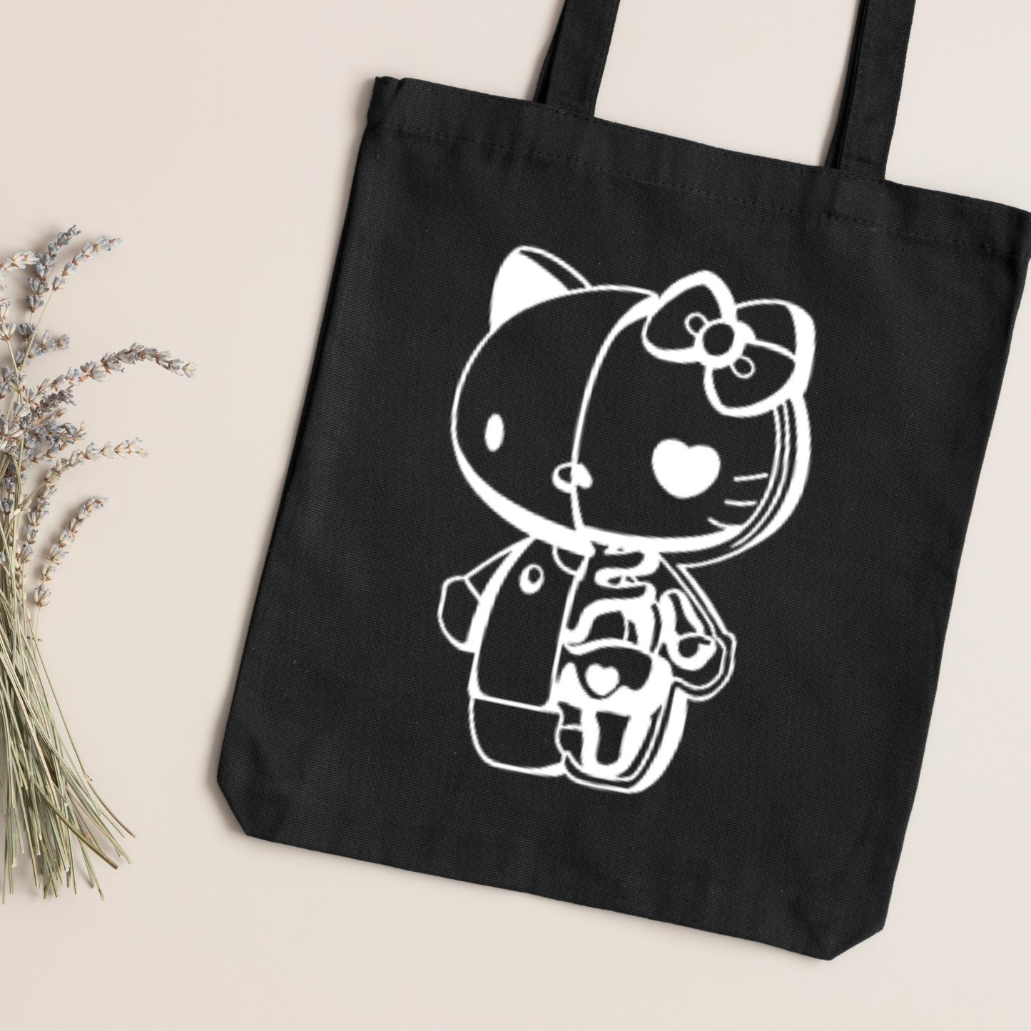 Skull Kitty Tote